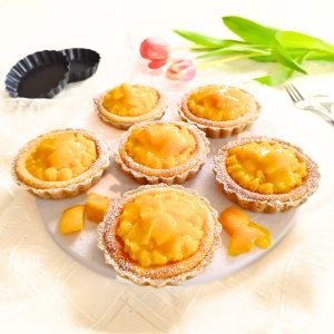 Mango- Tartelettes mit Quarkcreme und frischen Mangos einfaches und schnelles Rezept