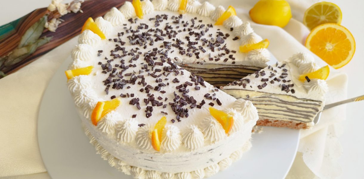Pfannkuchen- Zitronen/Orangencreme- Torte
