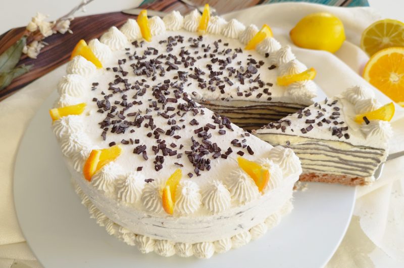 Pfannkuchen- Zitronen/Orangencreme- Torte