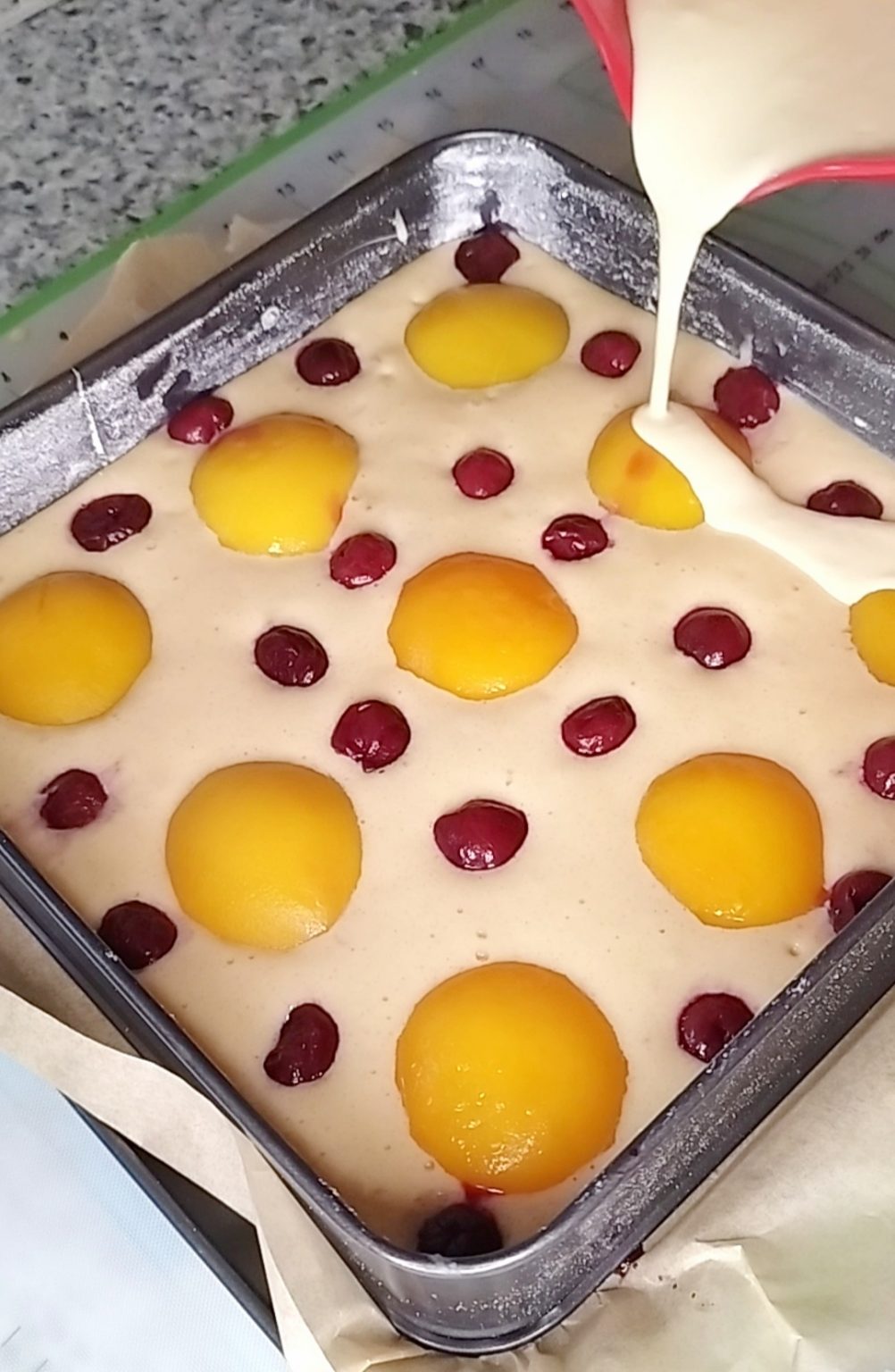 Käsekuchen mit Pfirsich - Simones Backideen Käsekuchen mit Pfirsich - Simones Backideen