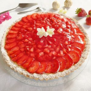 Rhabarber Erdbeer Tarte
