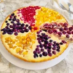 Käsekuchen mit Früchten - einfach und schnelles Rezept