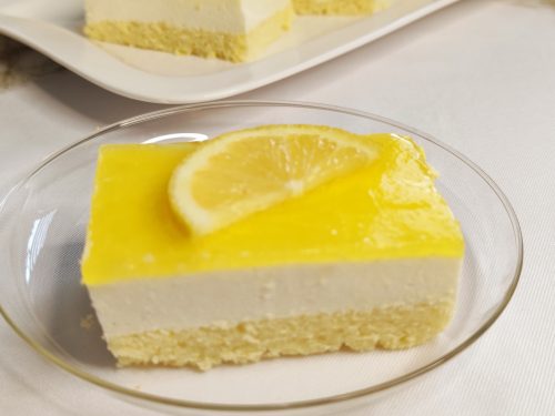 Rezept cremige Zitronenschnitten